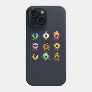 humanized donut cartoon collection Phone Case