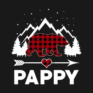 Pappy Bear Buffalo Plaid Matching Family Christmas Pajama T-Shirt