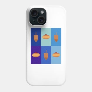 D&amp;D - Doughnuts and Dreidels Blue Grid Phone Case