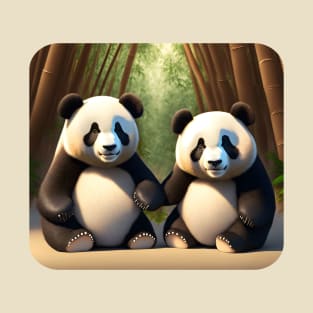 Cute panda bear friends T-Shirt