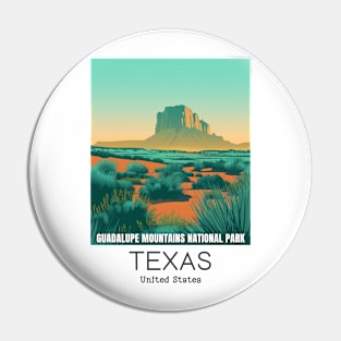 A Vintage Travel Illustration of Guadalupe Mountains National Park - Texas - US Pin