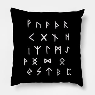 Nordic rune alphabet Pillow