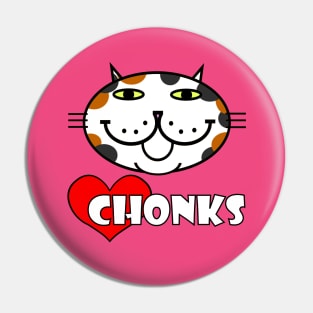 Heart Chonks - Calico Cat Pin