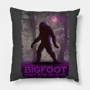 Bigfoot Don't Stop Believin' Pillow