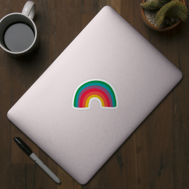 Multi-Color Rainbow - UnBlink Studio by Jackie Tahara - Rainbow - Sticker