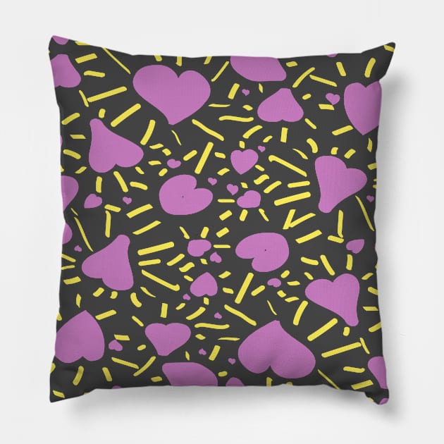 Dancing Hearts 2 Pillow by jessicaffiuza