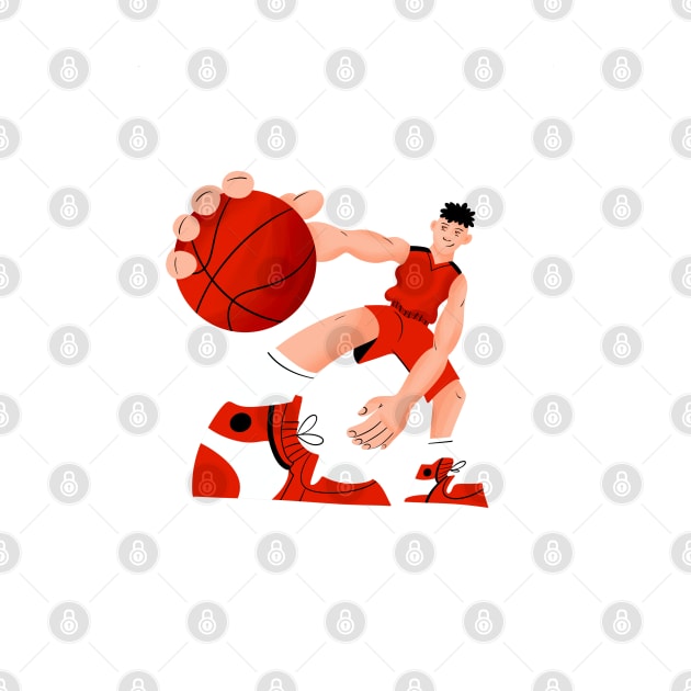 Basketball cool punk vintage sport art by eternalshadeart