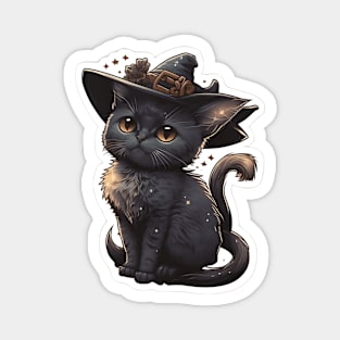 Cute little witchy cat Magnet