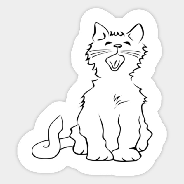 Limited Edition Exclusive Cat Yawning Cat Yawning Sticker