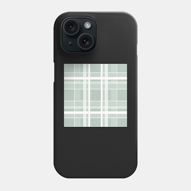 Sage green plaid pattern Phone Case by cait-shaw