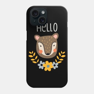 Autumnal Bear Portrait for Kids' Nursery Phone Case