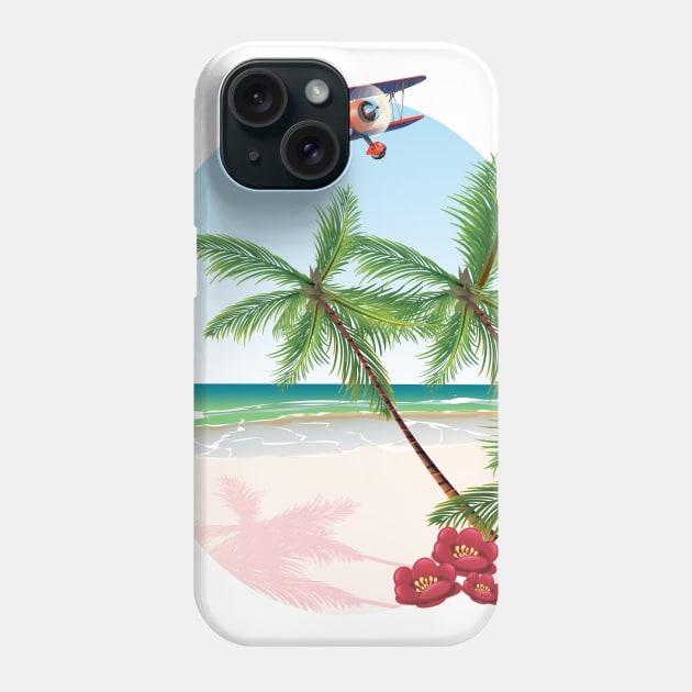 Paradise Beach Phone Case by nickemporium1