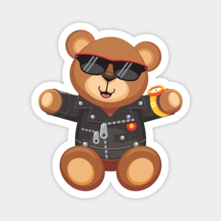 Biker Teddy Bear 2.0 Magnet