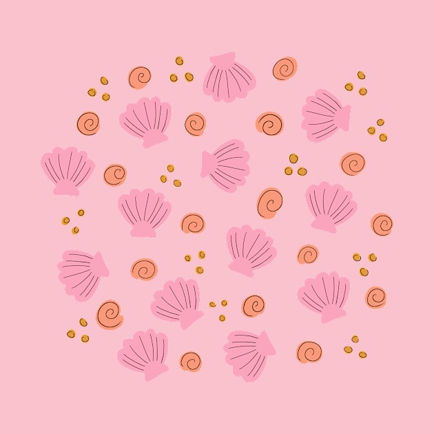 Seashells from the beach - Pink by Natalisa