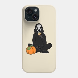 Ghostface eating pursburry pumpkin cookie Phone Case