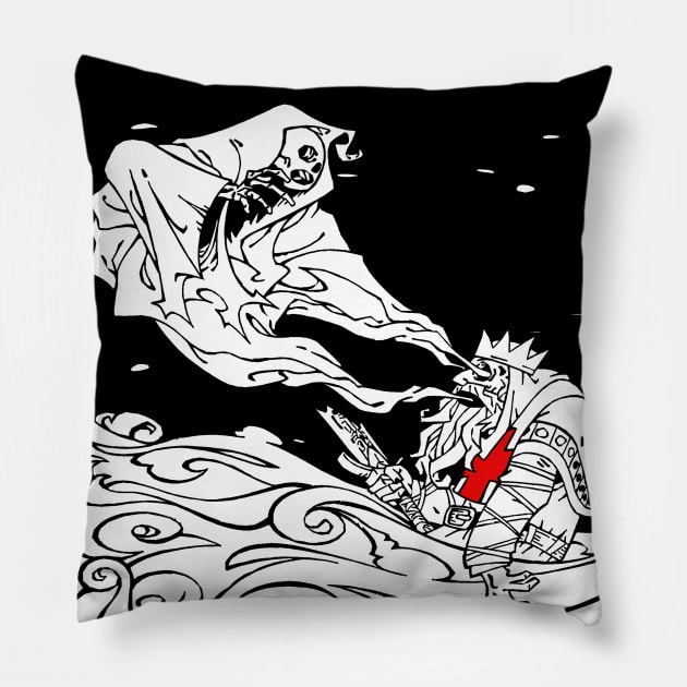 unholy alliance Pillow by bayooart