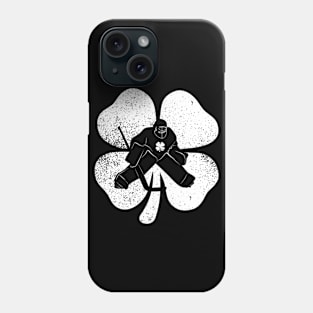 Hockey Player Shamrock Clover Funny St Patricks Day Phone Case