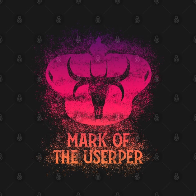 Mark of the Usurper (crimson pattern W/Text) by McNerdic