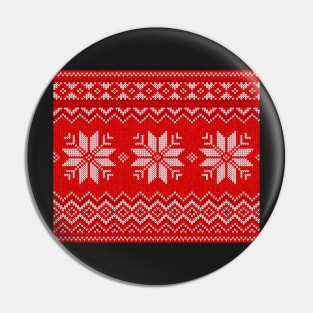 Christmas Knitted  pattern Pin