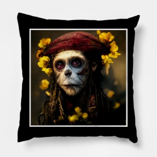 monkey as jack sparrow Pillow