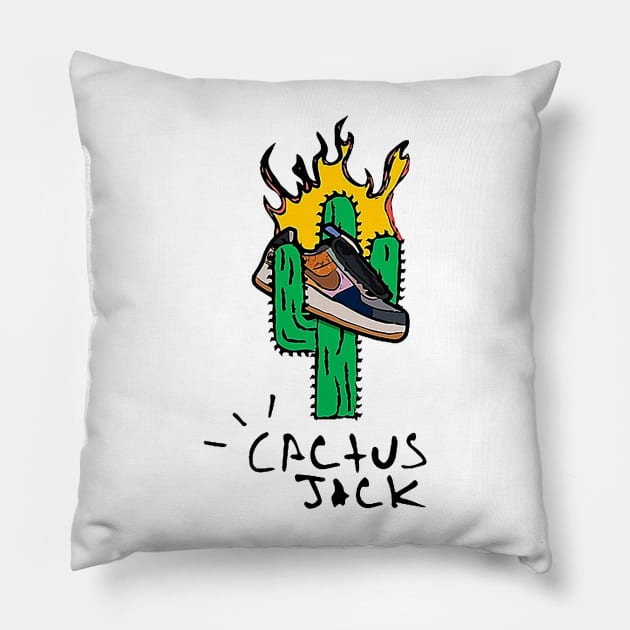 cactus jack Travis Scott Pillow by Experience_art