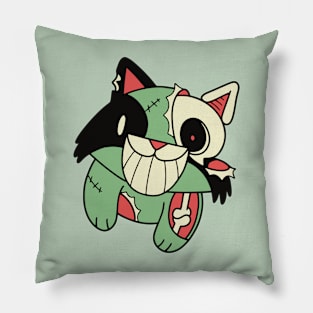 Cute Zombie Cat // Funny Halloween Animals Pillow