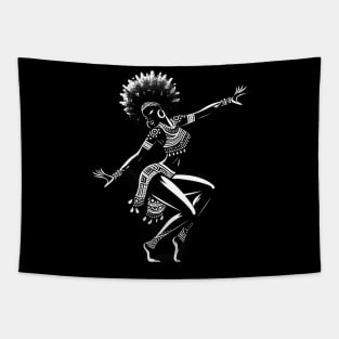 Afrocentric Woman Dancing Tapestry