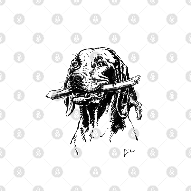 Vizsla dog drawing by SakalDesign