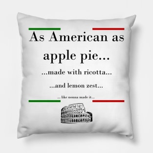 Italian American as Apple Pie Pillow