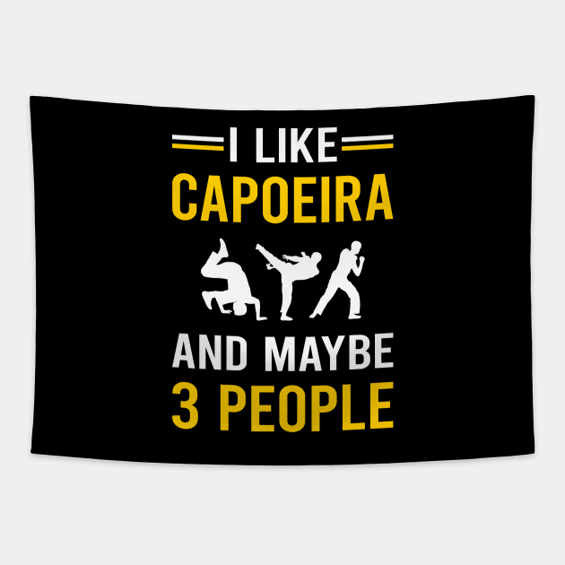 3 People Capoeira Tapestry by Bourguignon Aror