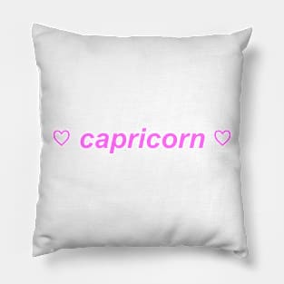 "capricorn"  ♡ Y2K zodiac slogan Pillow