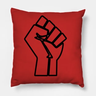 Raised Fist Outline Black Lives Matter Pillow