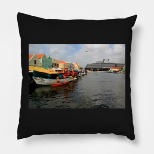 Curacao Floating Market Pillow