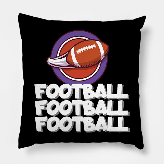 Football football football Pillow by maxcode