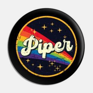 Piper // Rainbow In Space Vintage Grunge-Style Pin