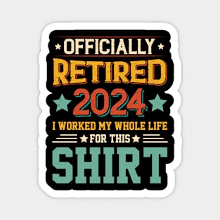 Officially Retired 2024 Retirement Magnet