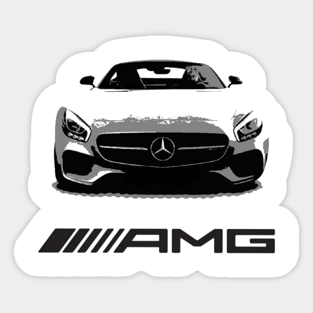 Mercedes GT AMG (pop art) - Mercedes - Sticker