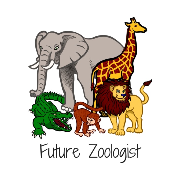 Zoologist Shirt Gift for Kids and Students Zoology Zoo Wild Animal Lion Design by InnerMagic