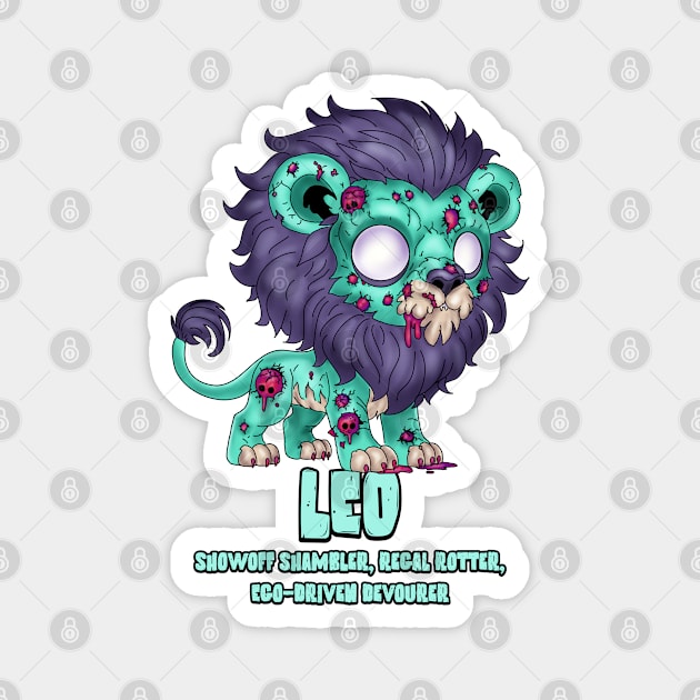 Leo Zombie Magnet by H. R. Sinclair
