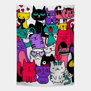 Crazy Cats Tapestry