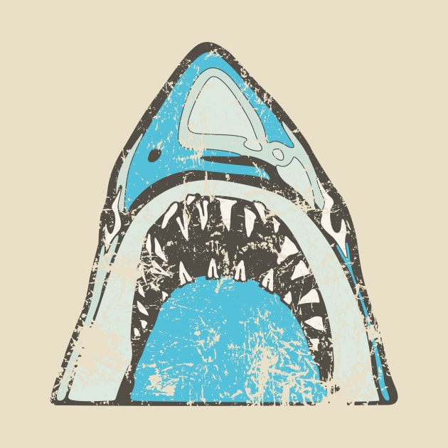 Jaws — Retro Shark (weathered) by GraphicGibbon