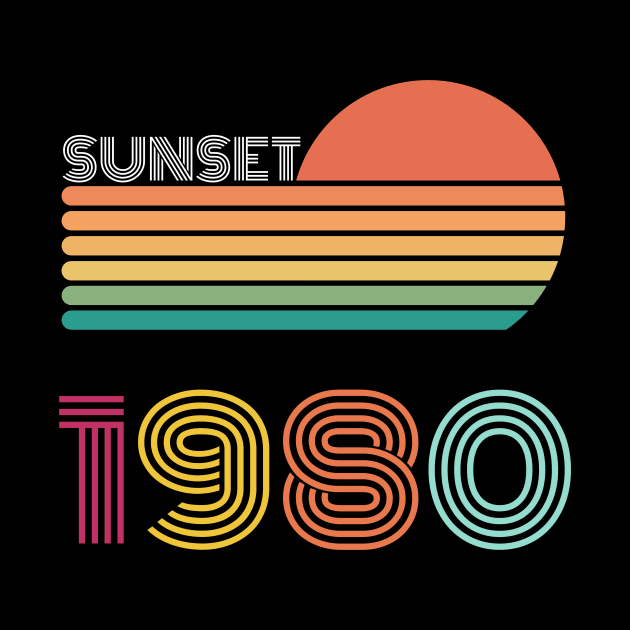 Sunset Retro Vintage 1980 by Happysphinx