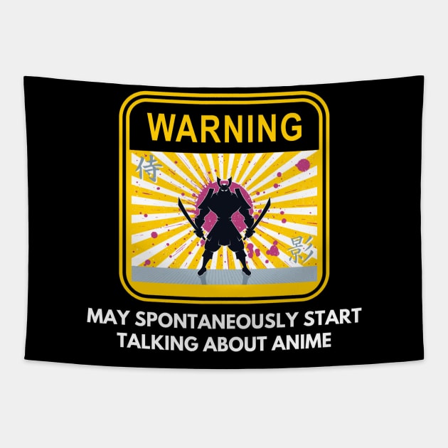 Warning May Spontaneously Start Talking About Anime Tapestry by Hunter_c4 "Click here to uncover more designs"