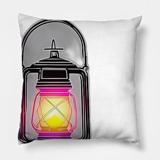 Lantern Neon Shadow Silhouette Anime Style Collection No. 417 Pillow