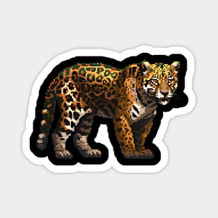 Jaguar in Pixel Form Magnet