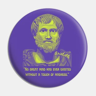 Aristotle Portrait and Quote Pin