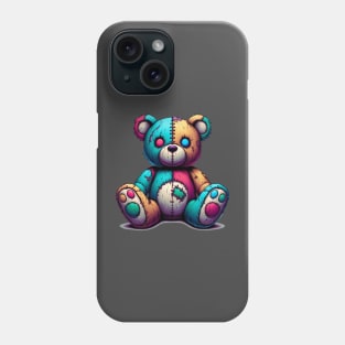 Rainbow creepy teddy bear Phone Case