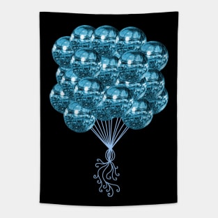 Boogie Blue Disco Ball Balloons Tapestry