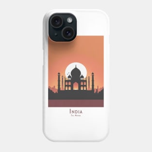 Sunset Splendor - Taj Mahal Poster Phone Case