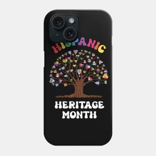 Hispanic Heritage Month Latino Countries Flags Tree Roots Phone Case